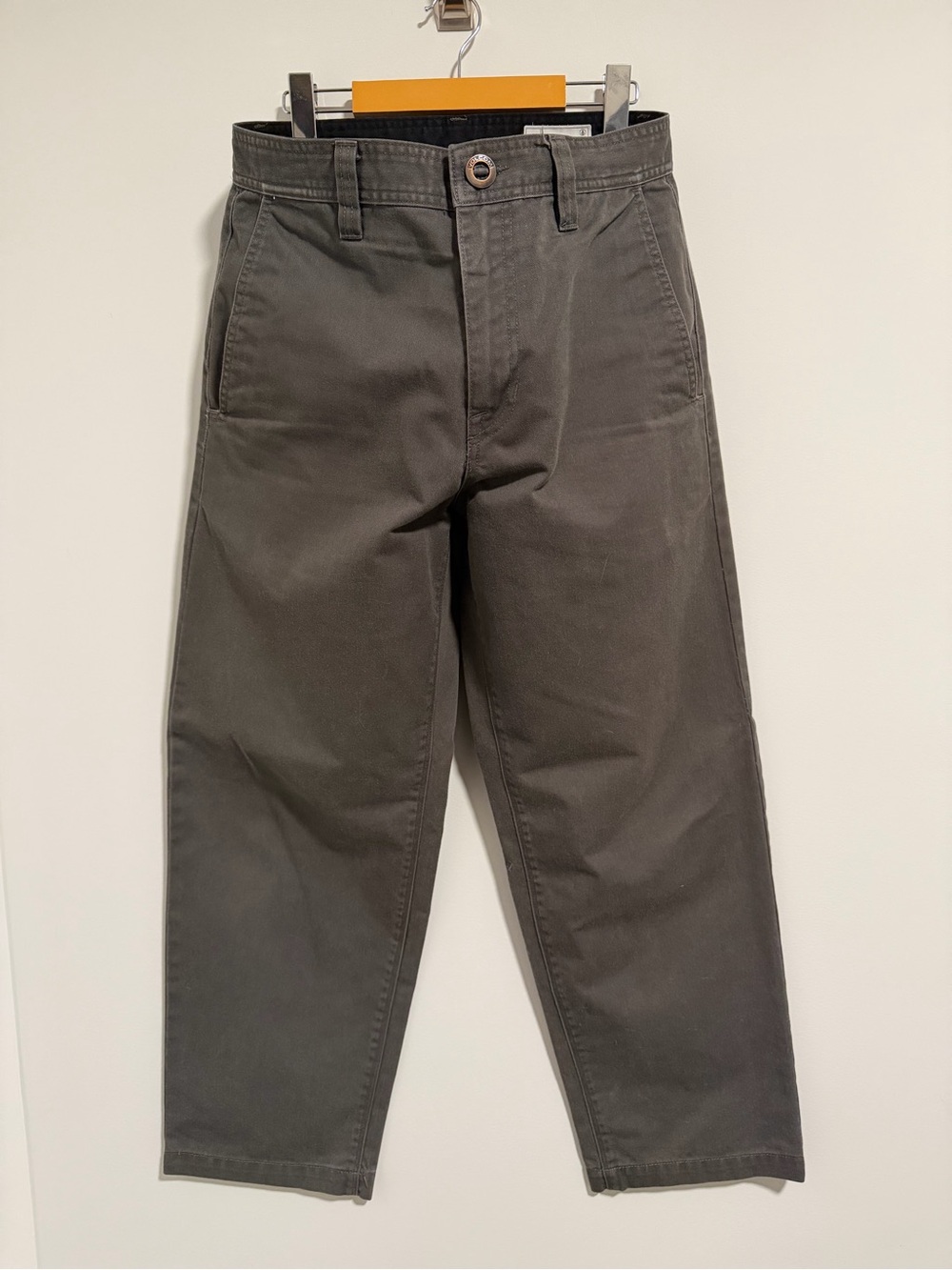 Volcom Men's Straight-Leg Chinos in Charcoal Gray